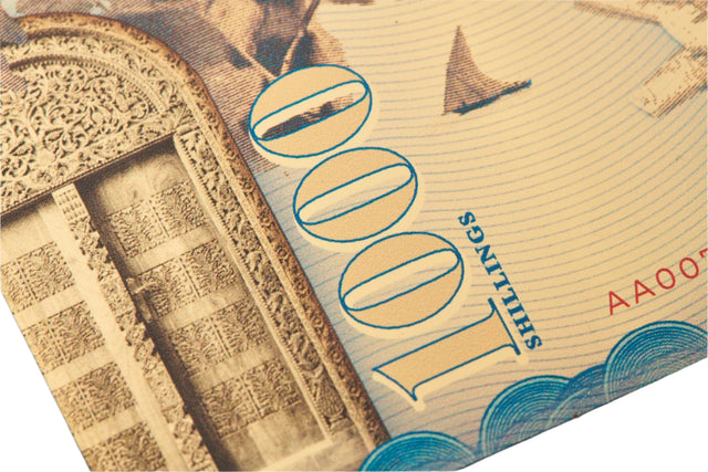 zoomed image detailing the microprinting on a legal tender bill manufactured by the private mint Valaurum