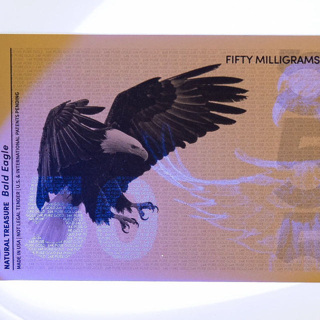 new special uv security feature in an Aurum gold bill