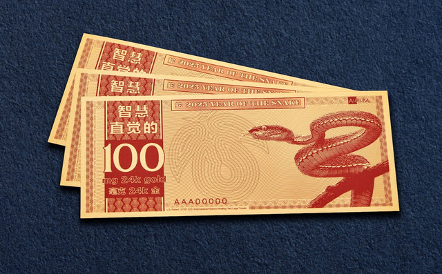 Year of the Snake Aurum® 24k Gold Bill 2025