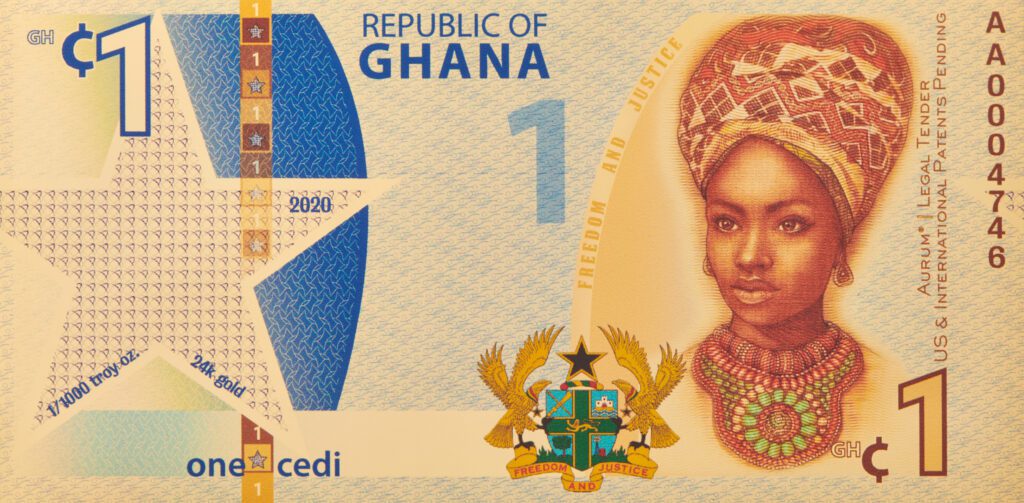 Republic of Ghana Liberty Aurum bill front