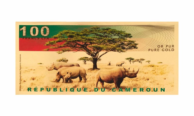 Republic of Cameroon 100 Francs CFA Gold Note Aurum - Valaurum, Inc.