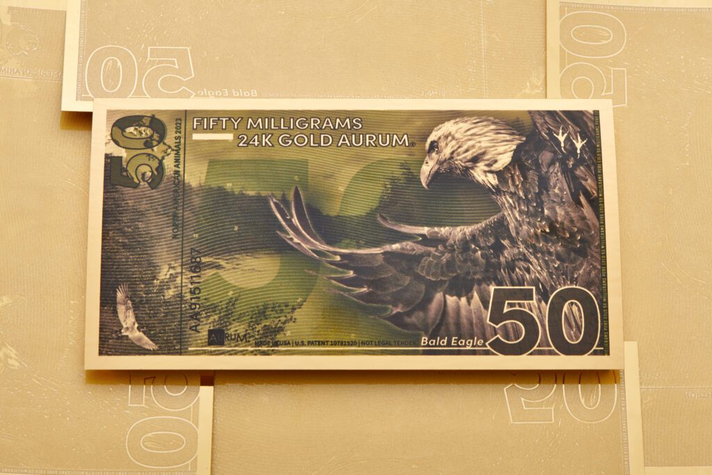 2023 North American Animal Bald Eagle Aurum bill.